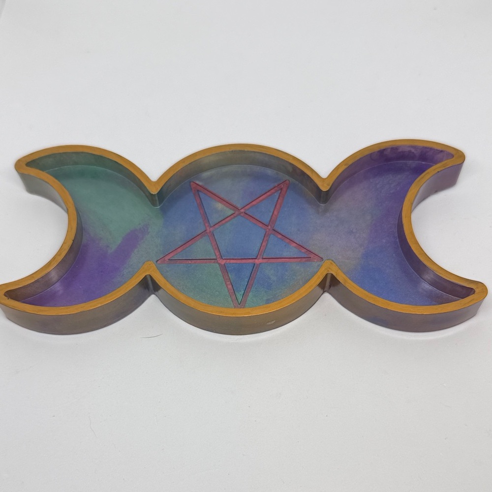 Unique Resin Multicolor Resin Tray with Star Design